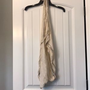 Cream scarf with sequins